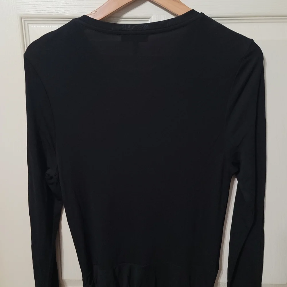 ~NWT~ Rag & Bone dress‎ Holly Drape Ruched Minidress Black Size X-Large - Picture 9 of 16